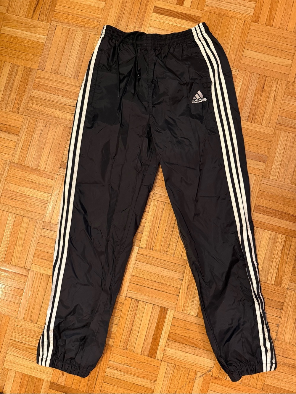 Vintage Late 90s / Early Y2K Adidas Nylon Windbreaker Track Pants size small
